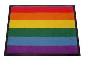 Regenbogen Fussmatte 60x45 cm Tür Schmutzfang Matte rainbow gay doormat floormat - Bild 1 von 1