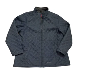 Berne 2XL women’s quilted jacket Gray Flower Pattern inside pockets fleece - Picture 1 of 14