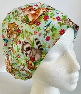Cute Animals Adjustable Medical Slim Lid Surgery Euro Scrub Cap Chef, Dental Hat - Picture 1 of 5