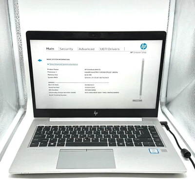 HP Elitebook 840 G5 14" FHD | i7-8550U 1.8GHz | 8GB RAM | No SSD/OS | GRADE C - Image 1 of 4