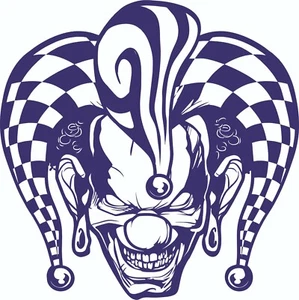 Jester Clown Circus Freak Show Skull Car Truck Laptop Window Vinyl Decal Sticker - Bild 1 von 2
