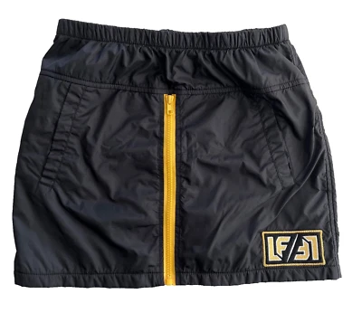 LF 洛杉矶尼龙风衣迷你短裙黑色黄色 S 码 — 第 1/4 张图片