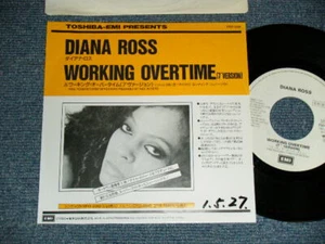 DIANA ROSS JAPAN 1989 PRP-1381 PROMO ONLY 7"45 WORKING OVERTIME - Imagen 1 de 6