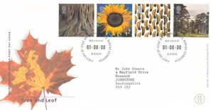 (108890) Tree & Leaf GB RM FDC Bureau 2000 - Picture 1 of 1