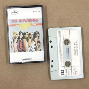 RUNAWAYS Cassette Tape 70s Punk Glam LIVE IN JAPAN RARE PAPER LABEL CHERRY BOMB - Picture 1 of 6