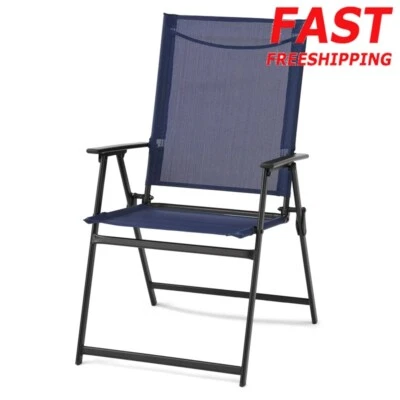 Juego de sillones plegables para patio exterior portátiles de acero para jardín camping EE. UU. Foto 1 de 4