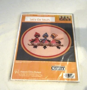 NEW JEANETTE CREWS KIT #29446FA Counted Cross Stitch Kit LET'S GO SOUTH - BIRDS - Picture 1 of 2