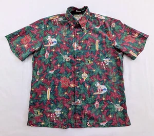 Reyn Spooner Mele Kalikimaka Hawaiian Shirt Christmas Santa 2022 Men's Small - Picture 1 of 8