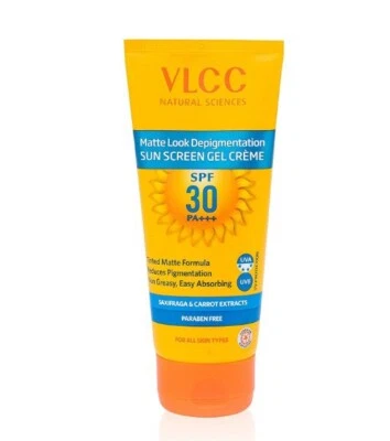 Gel Crème Solaire Mat SPF 30 VLCC, 100g, Ananas, Crème Pour Tous Types De Peau - Image 1 of 2