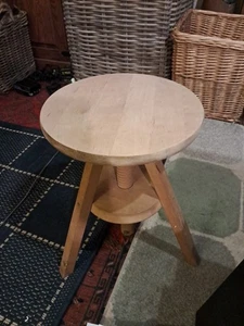 Solid Beech Adjustable Artist/Potters Stool - Retro - Picture 1 of 8