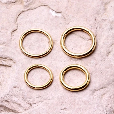 Gold Plated 316L Surgical Steel Seamless Clicker Ring - Image 1 of 3