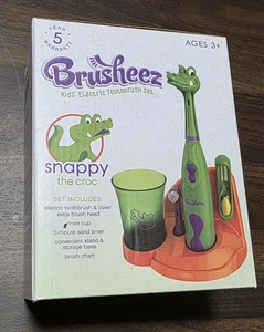 Brusheez Electric Toothbrush Set for Kids Battery Operated Snappy The Croc New - Picture 1 of 4