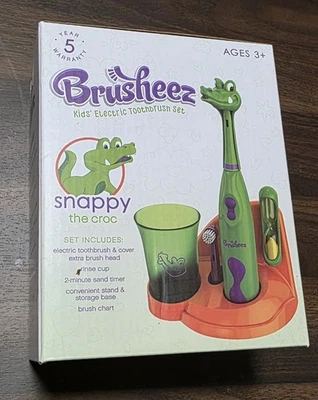 Brusheez Electric Toothbrush Set for Kids Battery Operated Snappy The Croc New - Image 1 of 4