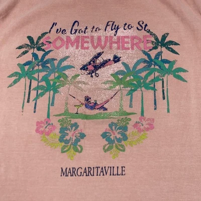 Camisa Jimmy Buffett Margaritaville Para Hombre Grande Rosa Gráfico Bolsillo Manga Corta Foto 1 de 4