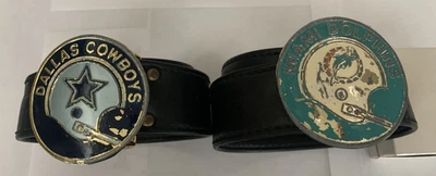 NFL Two Youth Belts 1971 Dallas Cowboys Miami Dolphins Super Bowl VI equipos Foto 1 de 4