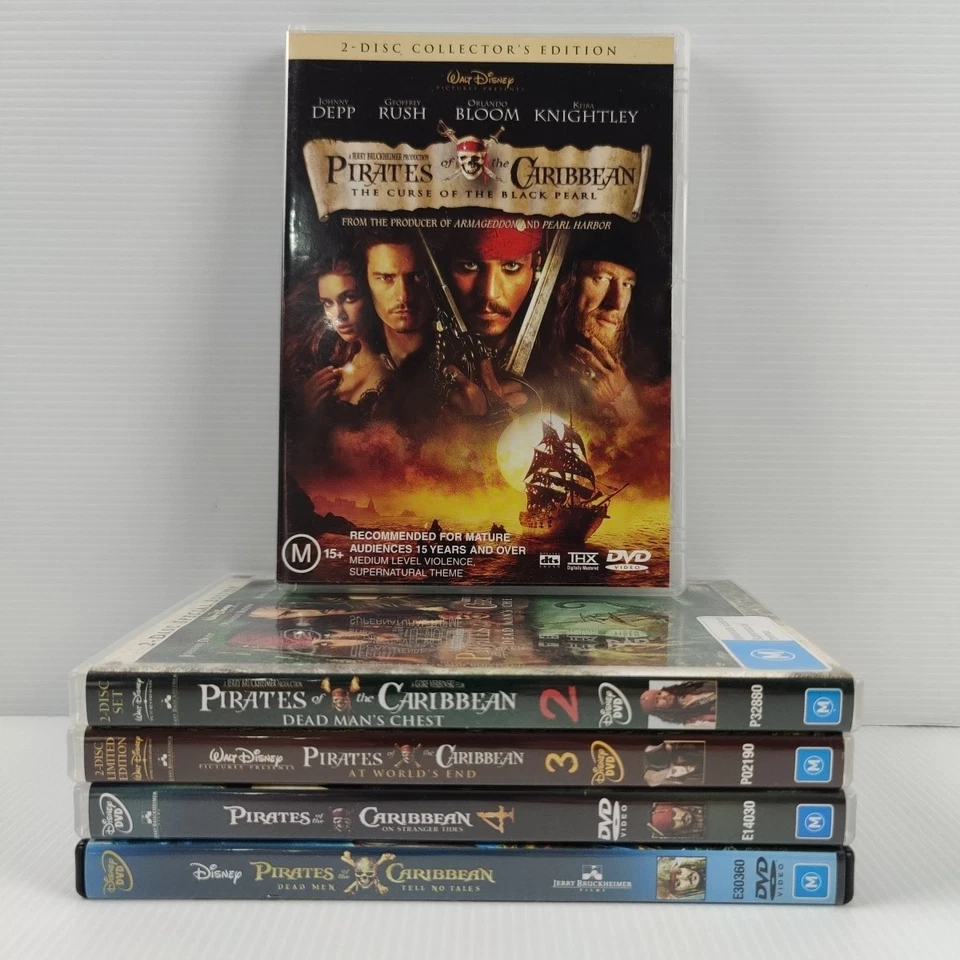 Pirates of the Caribbean - Complete Movie Series 1-5 DVD 1 2 3 4 5 *Free Post* - image 1 of 4