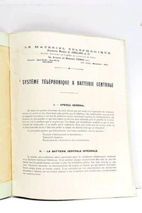 Prospekt Telefonanlage Zentralbatterie Voll Niort 1900 - Bild 1 von 5