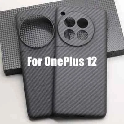 Genuine Real Carbon Fiber Phone Case for OnePlus 12 Aramid Fiber Back Slim Cover - Image 1 of 4