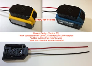 XT battery adapter for DeWALT 20v Max 18v dock power connector robot 12/10 gauge - Picture 1 of 11