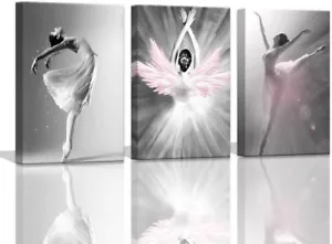 Girls Bedroom Decor Ballet Dancer Wall Pictures for Bedroom Black and White W... - Picture 1 of 8