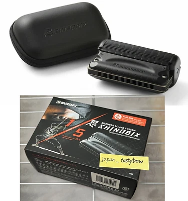 Suzuki SNB-20 Shinobix 10 Hole Harmonica with silencer full set Key C - Image 1 of 4