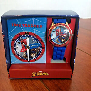 Marvel Comics Spiderman Spider-Man Teach How To Tell Time Watch Kids New NOS Box