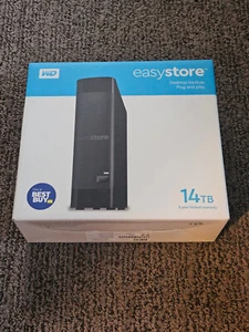 WD Western Digital easystore 14TB 3.5" External HDD (WDBAMA0140HBK-NESN) *NEW* - Photo 1/7