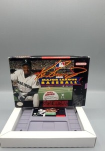 SNES (CIB)  Ken Griffey Jr Major League Baseball (COMPLETE) Super Nintendo Box