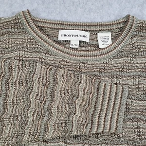 Maglione Pronto Uomo Uomo XL Girocollo Maglia Marrone Made in Korea - Foto 1 di 9