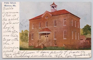 Tarjeta postal Morrison Missouri, edificio de escuelas públicas, condado de Gasconade 1907 MO - Imagen 1 de 2