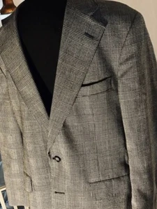 Traje de lana vintage para hombre a cuadros marrón - Imagen 1 de 8
