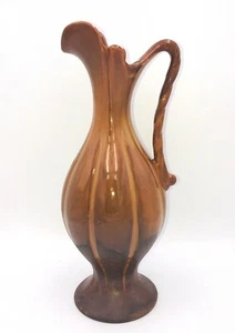 Royal - Haeger Vase Pitcher MCM Pottery Burnt Orange Rust Nutmeg Color 18" USA - Picture 1 of 12
