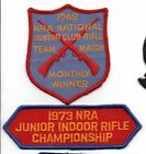 2 Different Vintage NRA National RIFLE Assn 1968 & 1973 Jr Rifle Match Patches