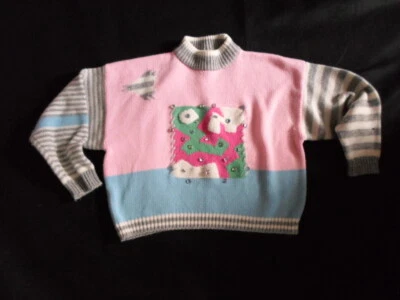 Suéter Grande Casa Completa Hip Hop Recortado Años 80 90 DE COLECCIÓN Estrás Foto 1 de 4