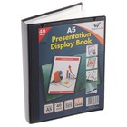A5 Display Book 40 Pocket Portfolio Presentation Folder Flexi Cover Project Book