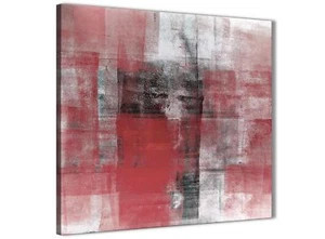 Red Black White Painting Kitchen Canvas Accessories - Abstract 1s397s - 49cm - Bild 1 von 4