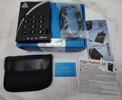 Apricorn Aegis Padlock 3.0 256-Bit AES XTS Encryption 2 TB USB -A25-3PL256-2000 - Image 1 of 4