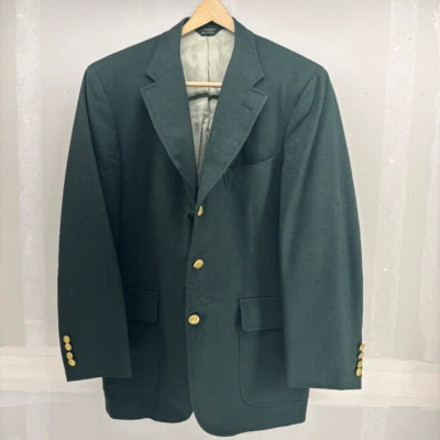 Vintage Union Made Green Blazer Gold 3 Buttons Jacket Boulder Colorado 42R EUC - Image 1 of 4