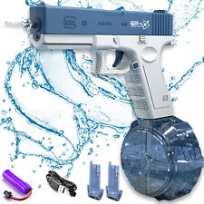 Elektrische Wasserpistole für Kinder und Erwachsene,3 Magazine(500+60+60ml),blau