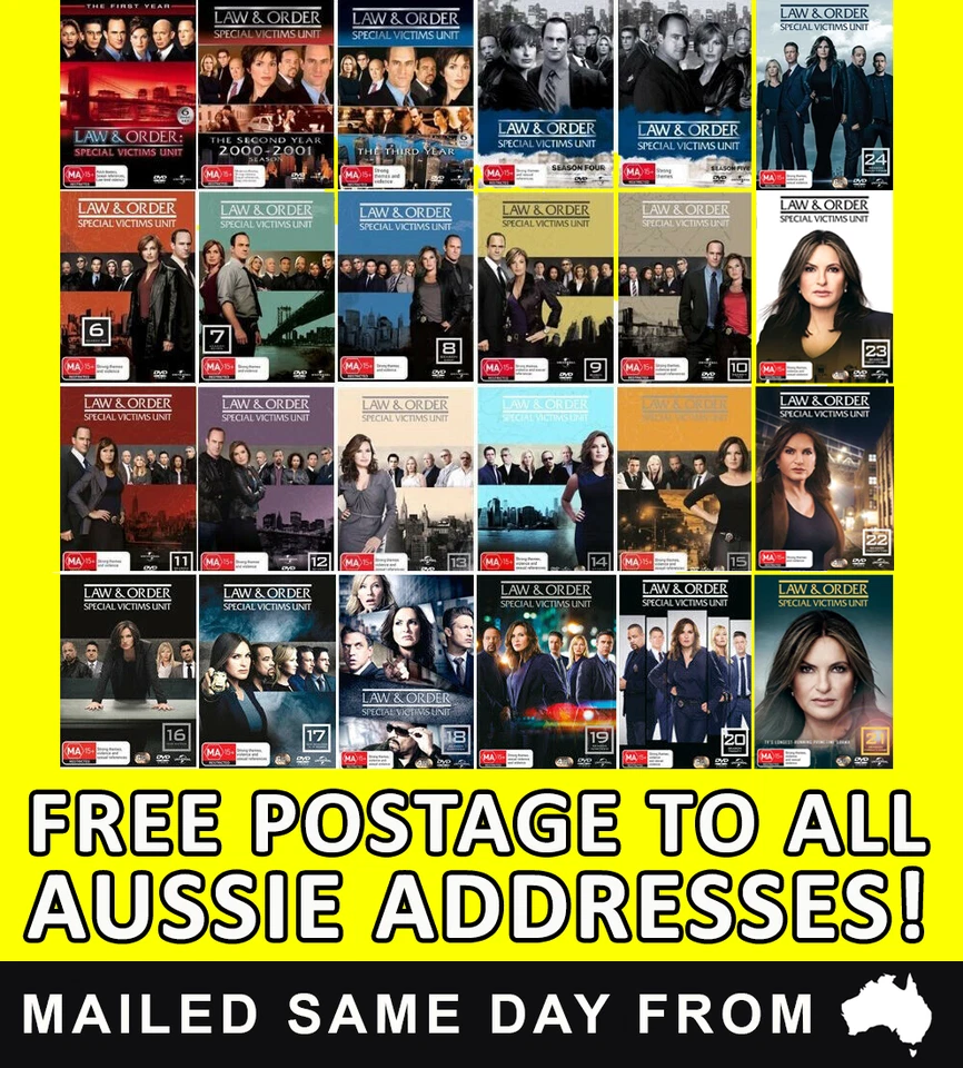 LAW & ORDER SVU SERIES 1 2 3 4 5 6 7 8 9 10 11 13 14 15 16 17-20 21 22 23 24 DVD - Image 1 of 1