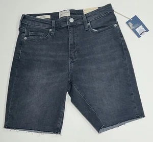 NWT Universal Thread High Rise Bermuda Shorts Size 6 Waist 28 Dark Gray Fringy - Picture 1 of 7