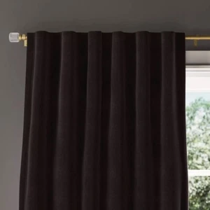 Threshold 2pk Blackout Velvet Rod Pocket 50x63" Curtain Panels Black* - Picture 1 of 7