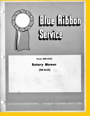IH International Cub Cadet Original 38 Rotary Mower Deck 2 Spindle Repair Manual - Image 1 of 4