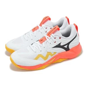 Mizuno Wave Momentum PRO White Orange Men Volleyball Sports Shoes V1GA2540-01 - Picture 1 of 8