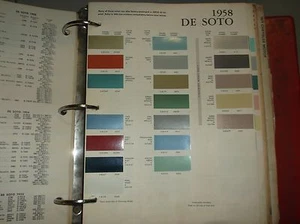 1958 De Soto Color Chip Sheet Brochure   - Picture 1 of 1