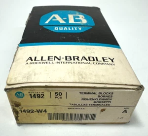 **Bot of 47** Allen Bradley 1492-W4 Terminal Blocks Screw Connection 12-22AWG - Picture 1 of 7
