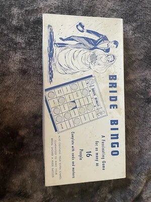  BRIDE BINGO 1957 Vintage Board Game The Leister Game Company Complete - Image 1 of 3