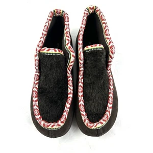 Woolrich Moccasin Slippers 8.5 Womens Cozy Fuzzy Warm Winter Slip On - Picture 1 of 9