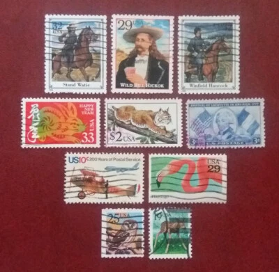 US 1952-1999 Postally Used Selection Civil War Fauna Aviation etc F-XF 1951 - Image 1 of 2