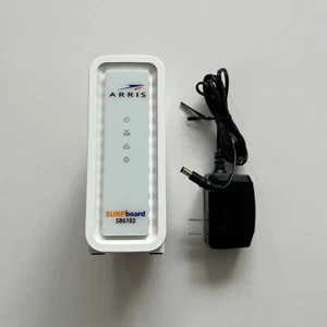 ARRIS Surfboard SB6183 DOCSIS 3.0. White Cable Modem Router 343 Mbps - Picture 1 of 6